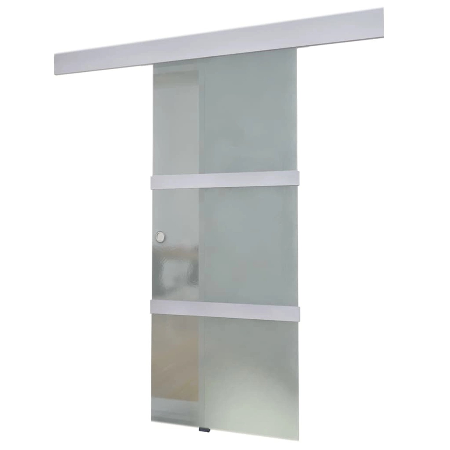 vidaXL Schiebetür Glas und Aluminium 178 cm Silbern 60266