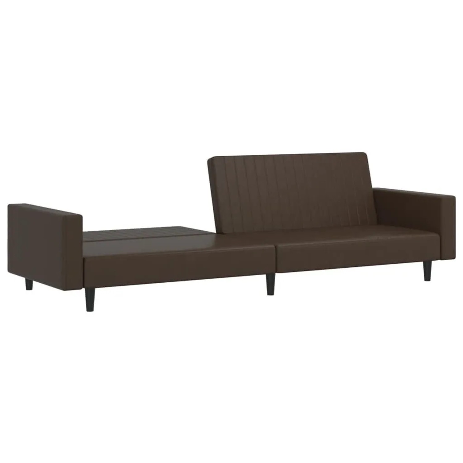 vidaXL Schlafsofa 2-Sitzer Braun Kunstleder 375952