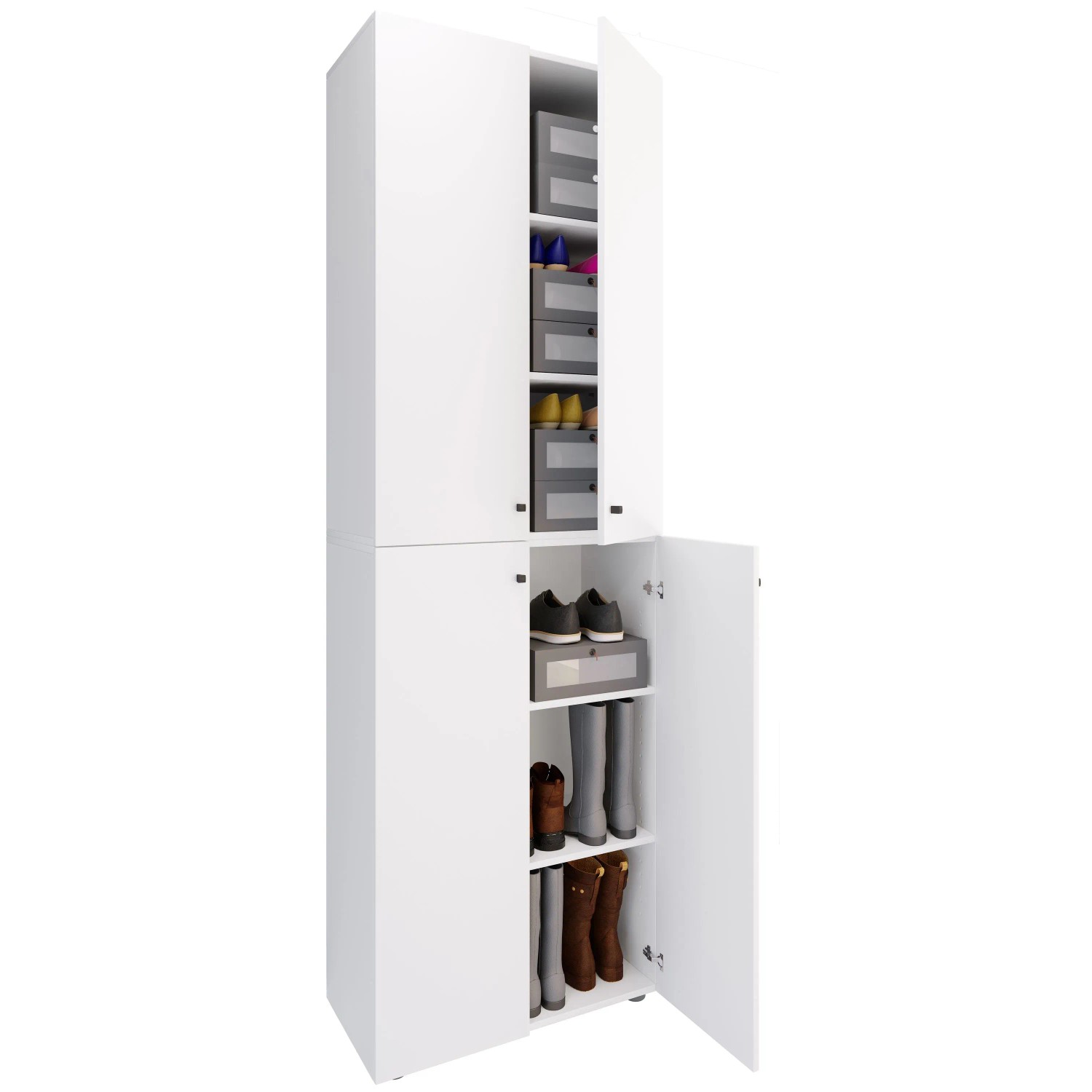 VCM Schuhschrank Lona Weiß