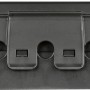 Zusammengeklappte D-Line Wetterschutzbox für Schutzkontaktstecker, wetterfest und abschließbar.