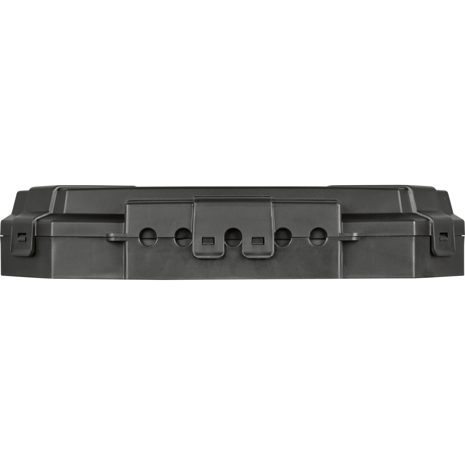 Zusammengeklappte D-Line Wetterschutzbox für Schutzkontaktstecker, wetterfest und abschließbar.