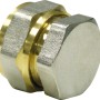 Messing Stopfen Schraubfitting, 20 mm, für Pressfittings.