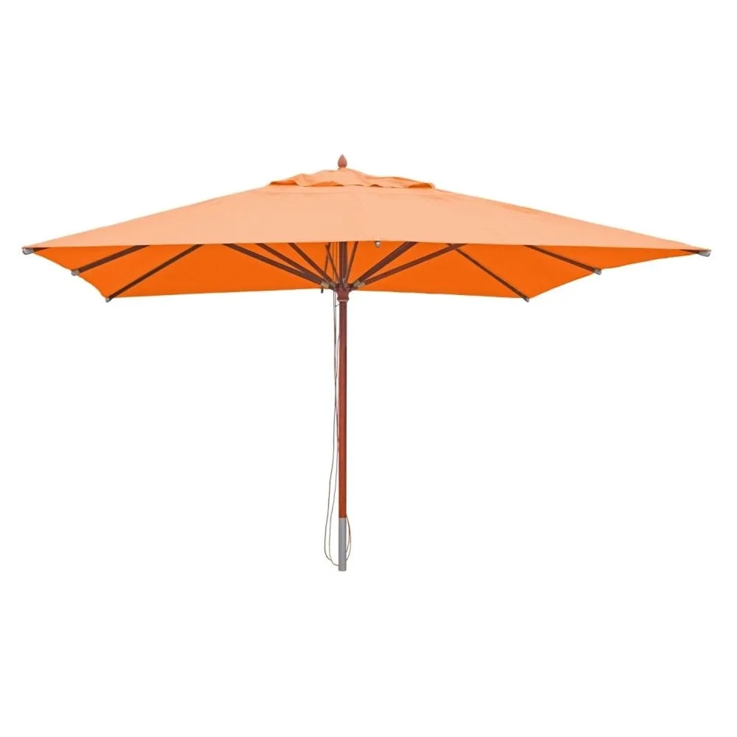 Mcw Gastronomie Holz-Sonnenschirm C57 Eckig 4x4m Terracotta