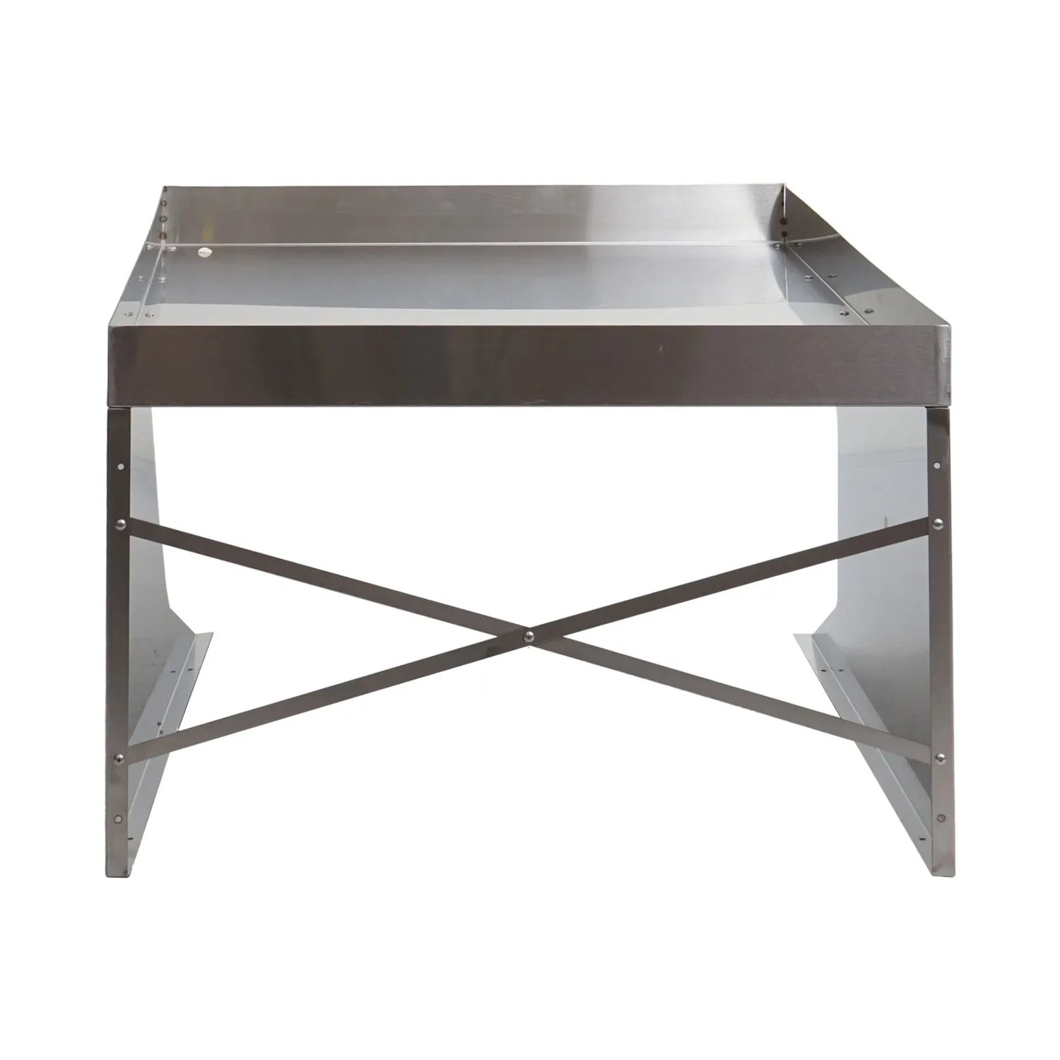 MCW XL Mährobotergarage G60 aus Edelstahl mit Pflanzkasten für optimalen Witterungsschutz.