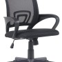 Schwarzer DELUKE Bürostuhl ZEOS mit Netzbespannung, ergonomisch und höhenverstellbar.