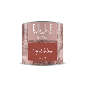 Dose ELLE DECORATION by Crown Wandfarbe Tufted Kilim No. 492, matte, rötlich-braune Farbe.