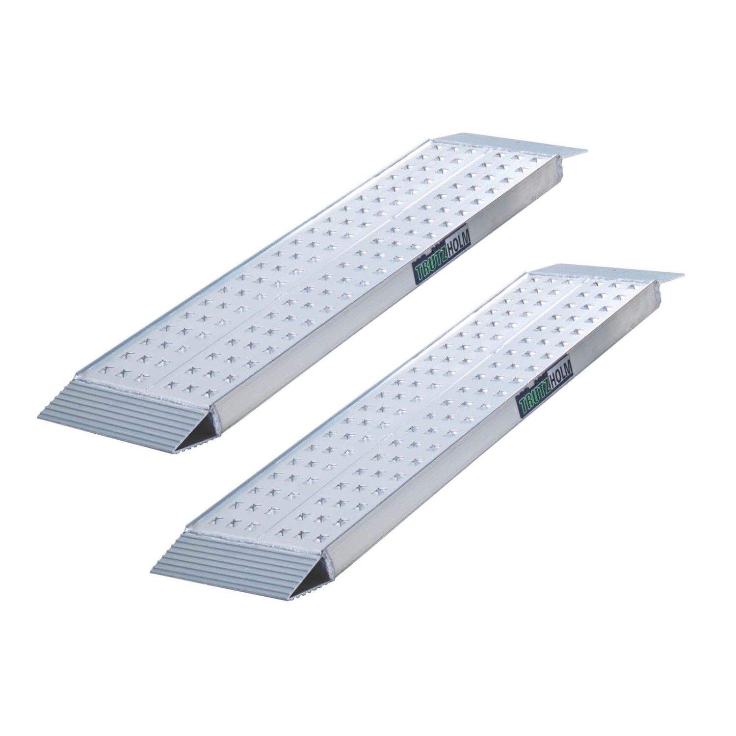 TRUTZHOLM 2x Auffahrrampen 150x28 cm Traglast 540 kg Alu Grau