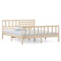 vidaXL Massivholzbett, 135x190 cm, Kiefernholz, Doppelbett