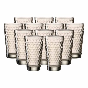 Ritzenhoff & Breker Favo Longdrinkgläser, 12er Set, braun, mit Wabenstruktur. Ideal für Cocktails.