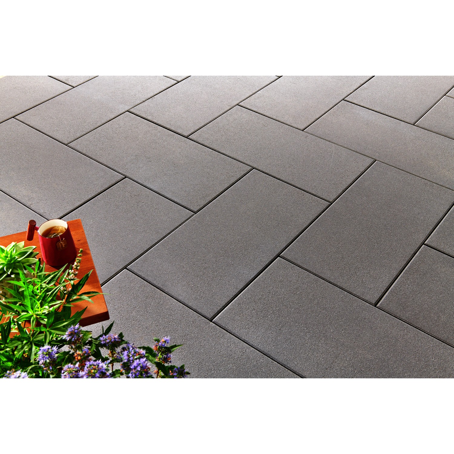 Kann Terrassenplatte Casavera Maxx Dunkelgrau Kugelgestrahlt 80 x 40 x 3,8 cm