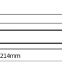 Abbildung der Ledvance LED Linear Unterbauleuchte, 21,4 cm, weiß, mit Maßangaben.