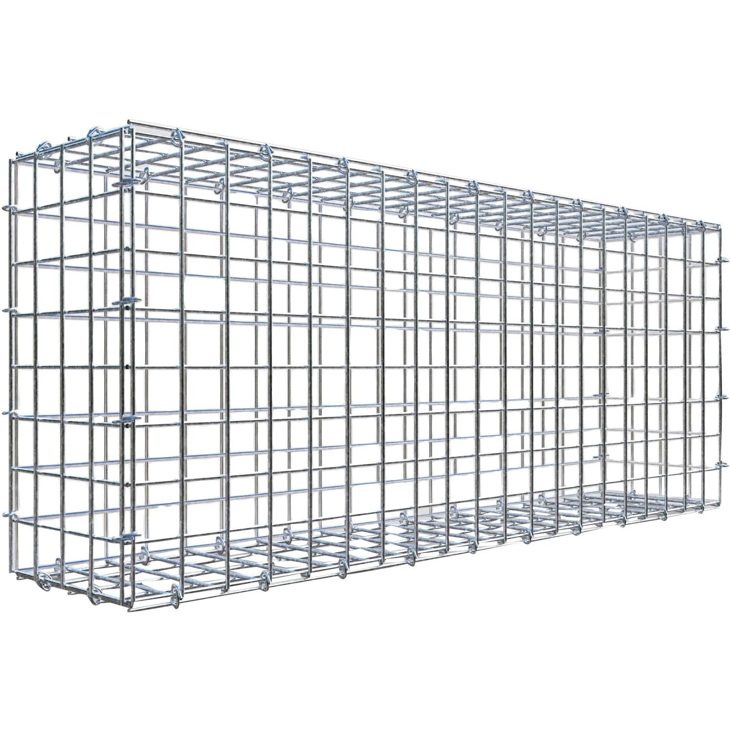 Gabiona C-Ring-Gabione 40 x 100 x 20 cm Maschenw 5 x 5 cm