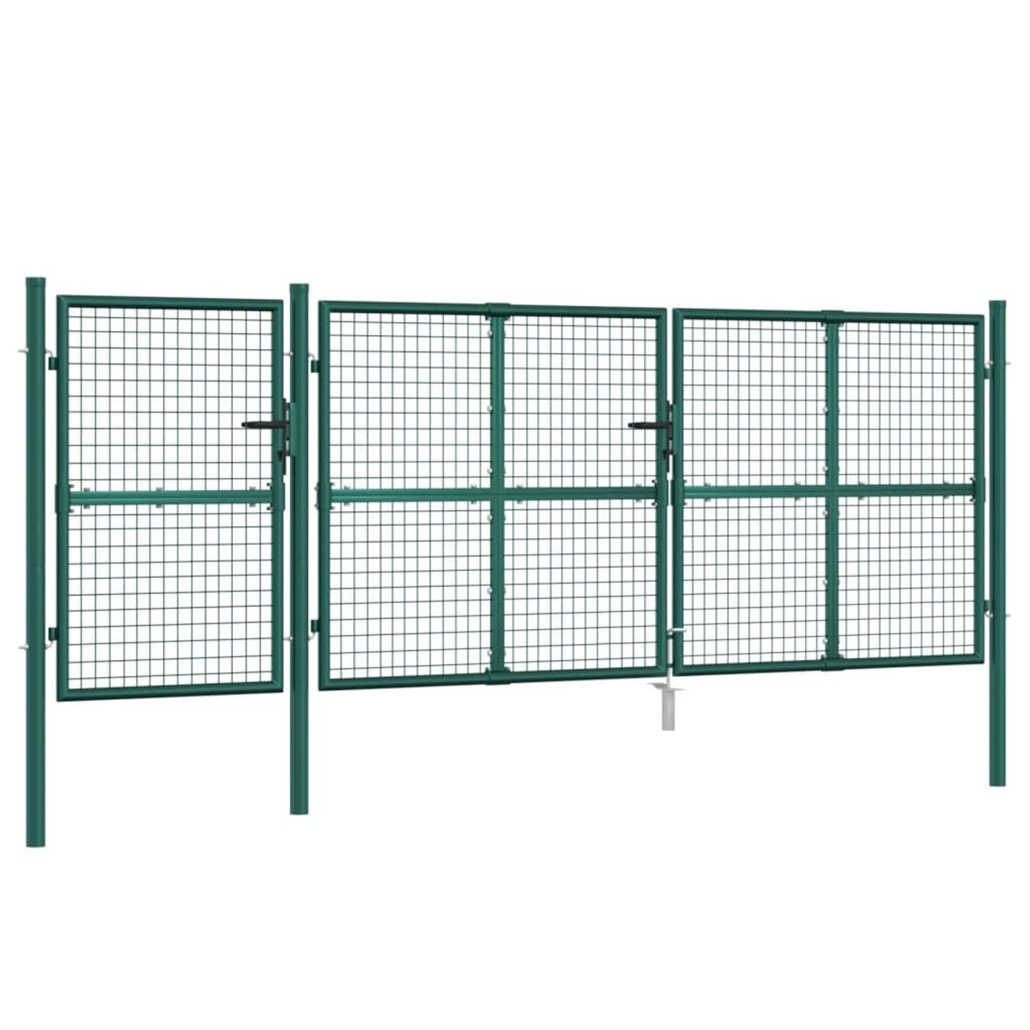 vidaXL Mesh-Gartentor Grün 400x175 cm Verzinkter Stahl 154537 günstig online kaufen