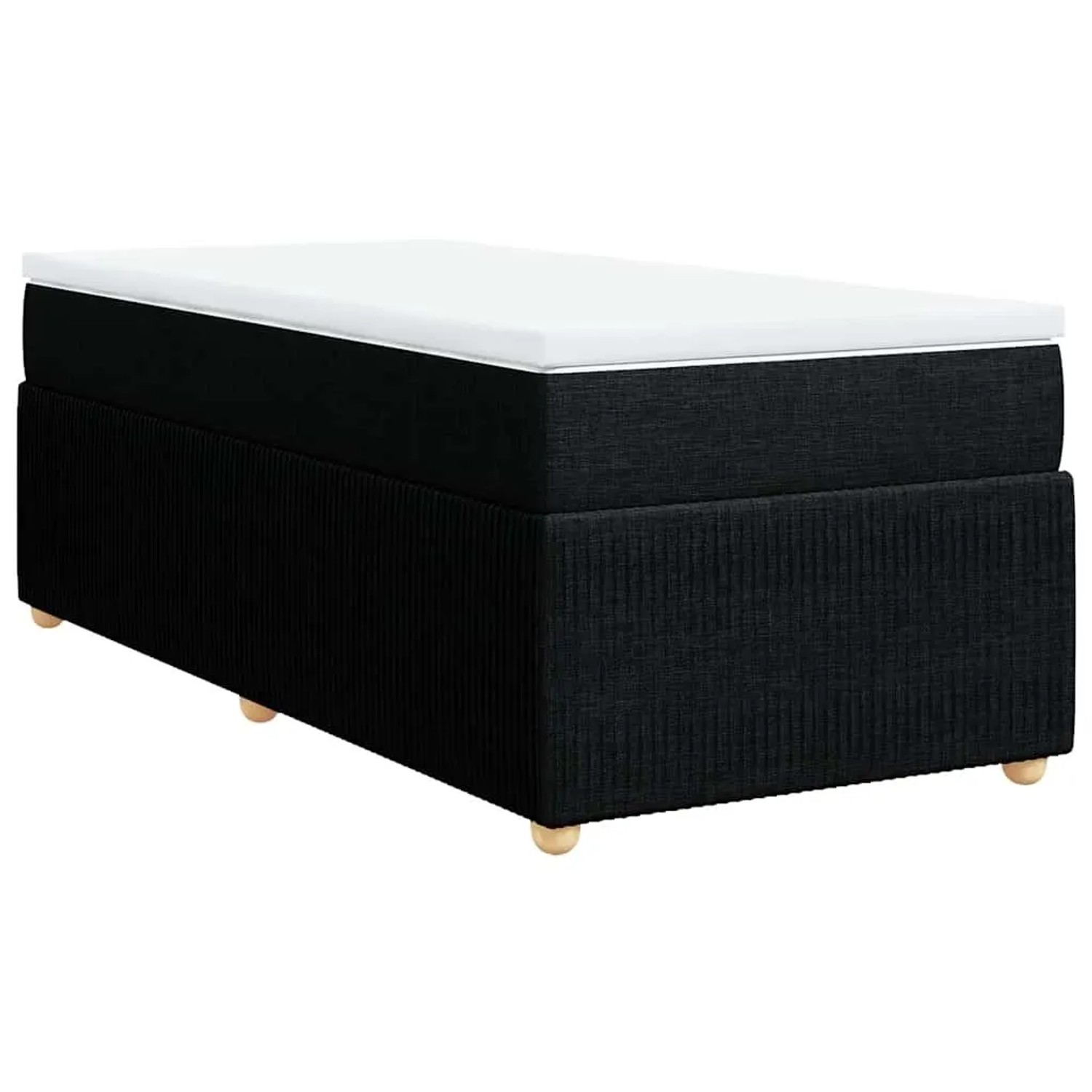 vidaXL Boxspringbett mit Matratze Schwarz 80x200 cm Stoff 3285527 günstig online kaufen