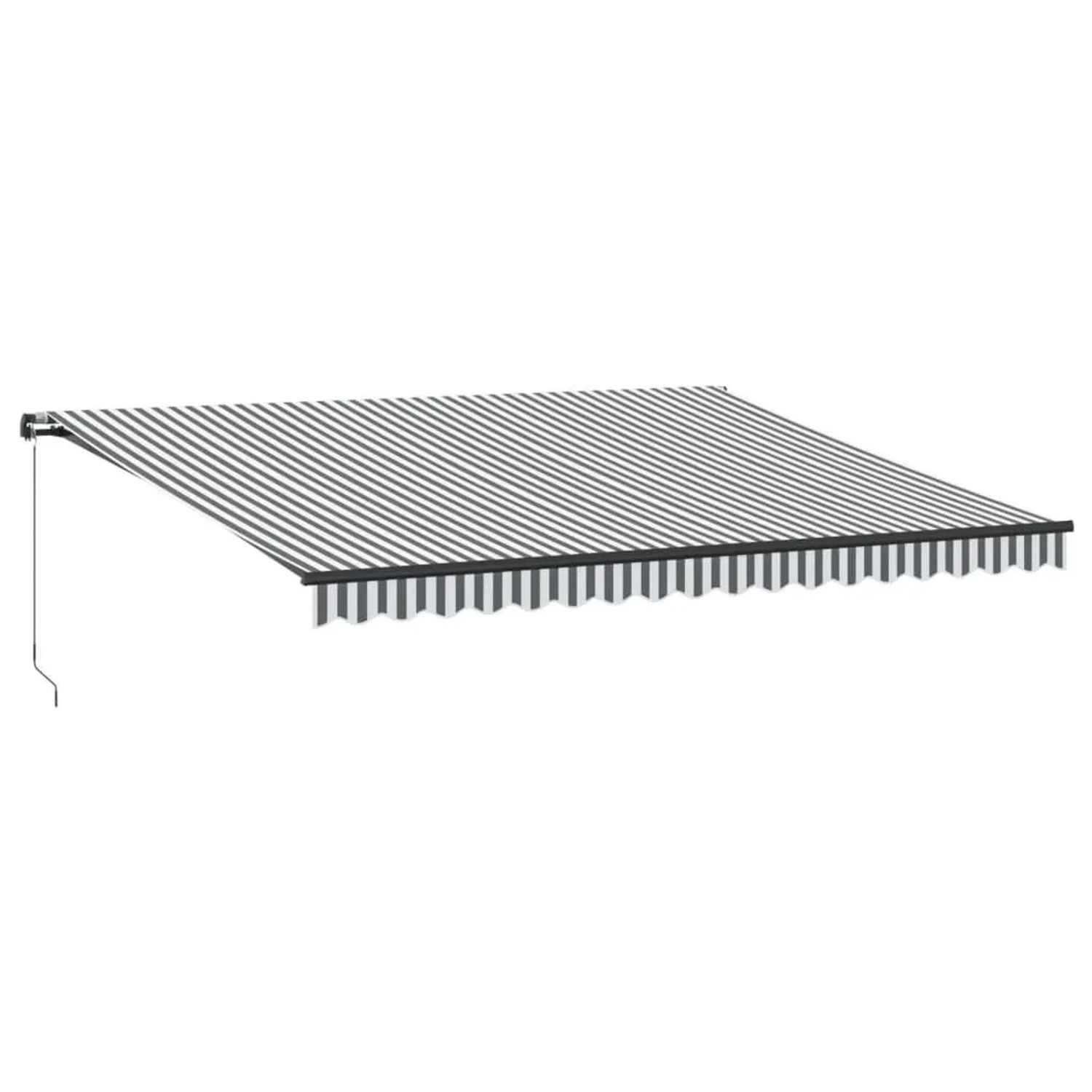 vidaXL Markise Manuell Anthrazit und Weiß 450x350 cm 3215812