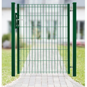 Grünes Gartentor-Set Michl Vario light, Höhe 120 cm, mit Rahmen und Griff.
