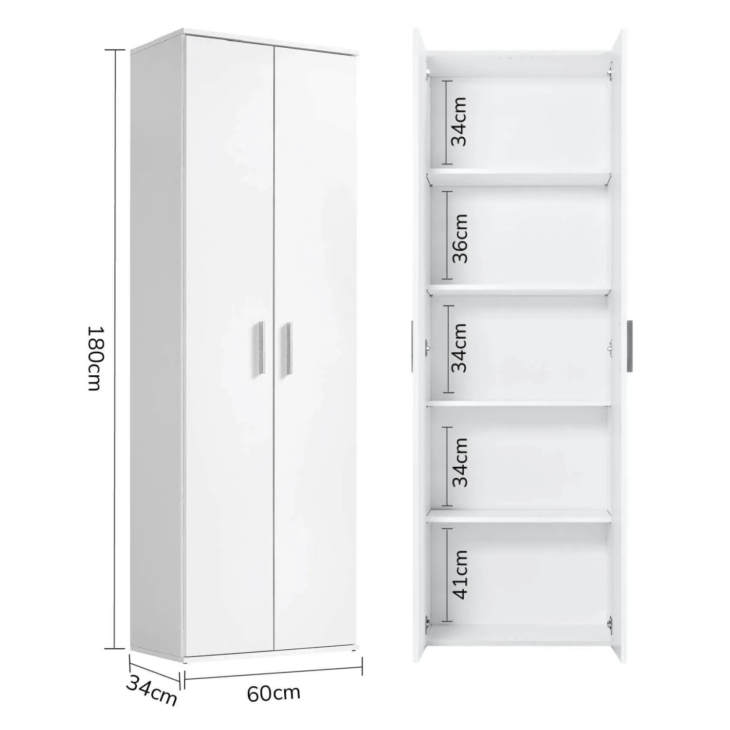 mokebo Hochschrank Mehrzweckschrank 180 cm hoch weiß kaufen bei OBI