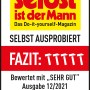 Auszeichnung "SEHR GUT" für Worx MakerX Multifunktionswerkzeug, getestet von "Selbst ist der Mann"