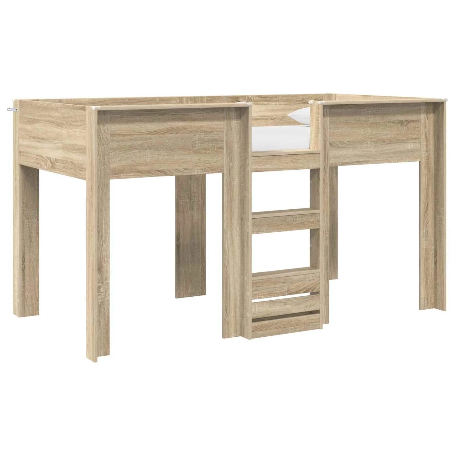 vidaXL Etagenbett für Kinder Sonoma-Eiche 100 x 200 cm Holzwerkstoff 3410501