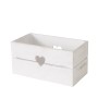 Weiße Boltze Aufbewahrungsbox Julio mit Herz-Ausschnitt, 19,2x20x38 cm.