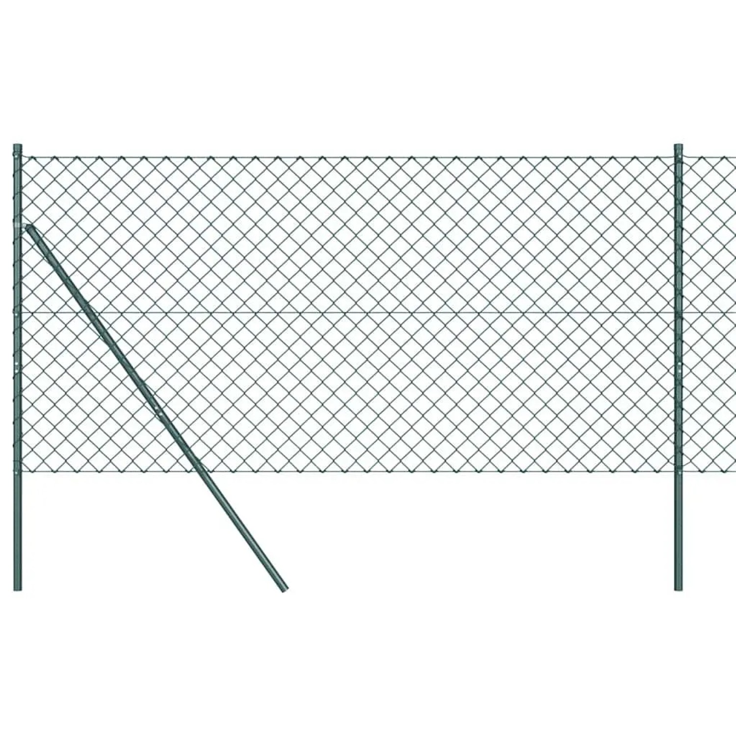 vidaXL Zaunpfosten Grün 25 x 1,2 m 60 x 60 mm Netz Stahl und PVC 3351090 günstig online kaufen