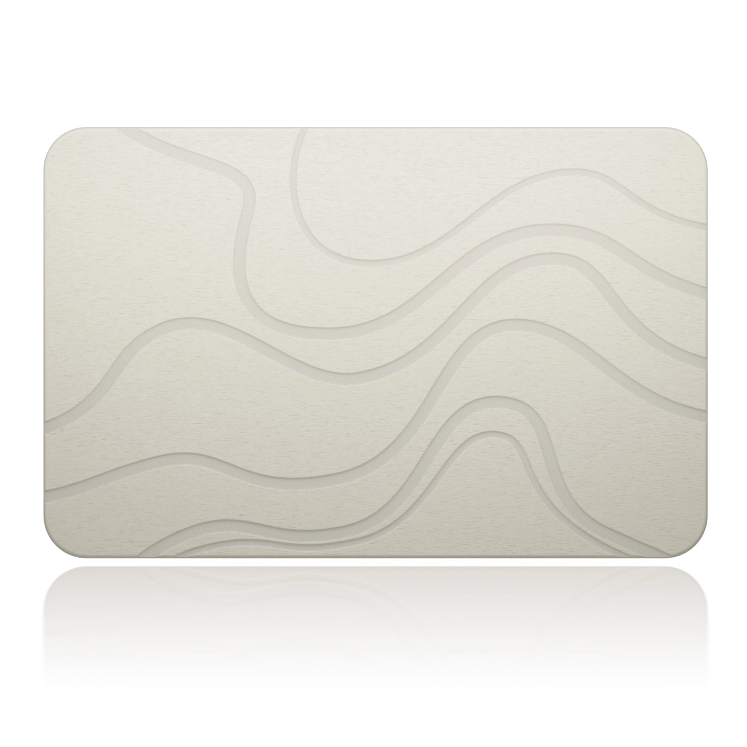 Björn&Schiller Badematte 60x39 cm Kieselgur Steinmatte Weiß für Badezimmer