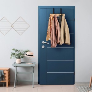 Relaxdays Türgarderobe Bambus Stahl Schwarz 4 Haken 15,5 x 28 x 7 cm 0,33 kg