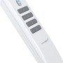 Weiße Homematic IP Fernbedienung mit 8 Tasten für Hausautomation. Steuert Smart Home Geräte, schaltet und dimmt Leuchten.