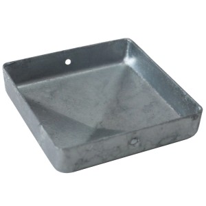 Verzinkte Holmwerk Pfostenkappe 101mm Pyramide für 10x10cm Pfosten.