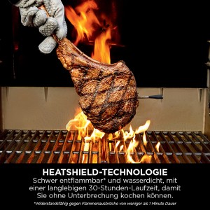 Ninja Thermometer ProChef beim Grillen eines Steaks. Kabelloses Grillthermometer für präzises Garen.