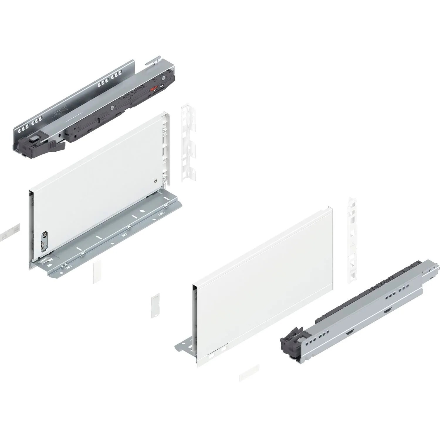 Blum Legrabox Pure Set Höhe C Tip-On Vollauszug 350 mm 40 kg Seidenweiß 1 Paar