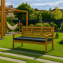 Anthrazitfarbenes Gartenbank Kissen 100x60 cm für 2-Sitzer Bänke im Garten.
