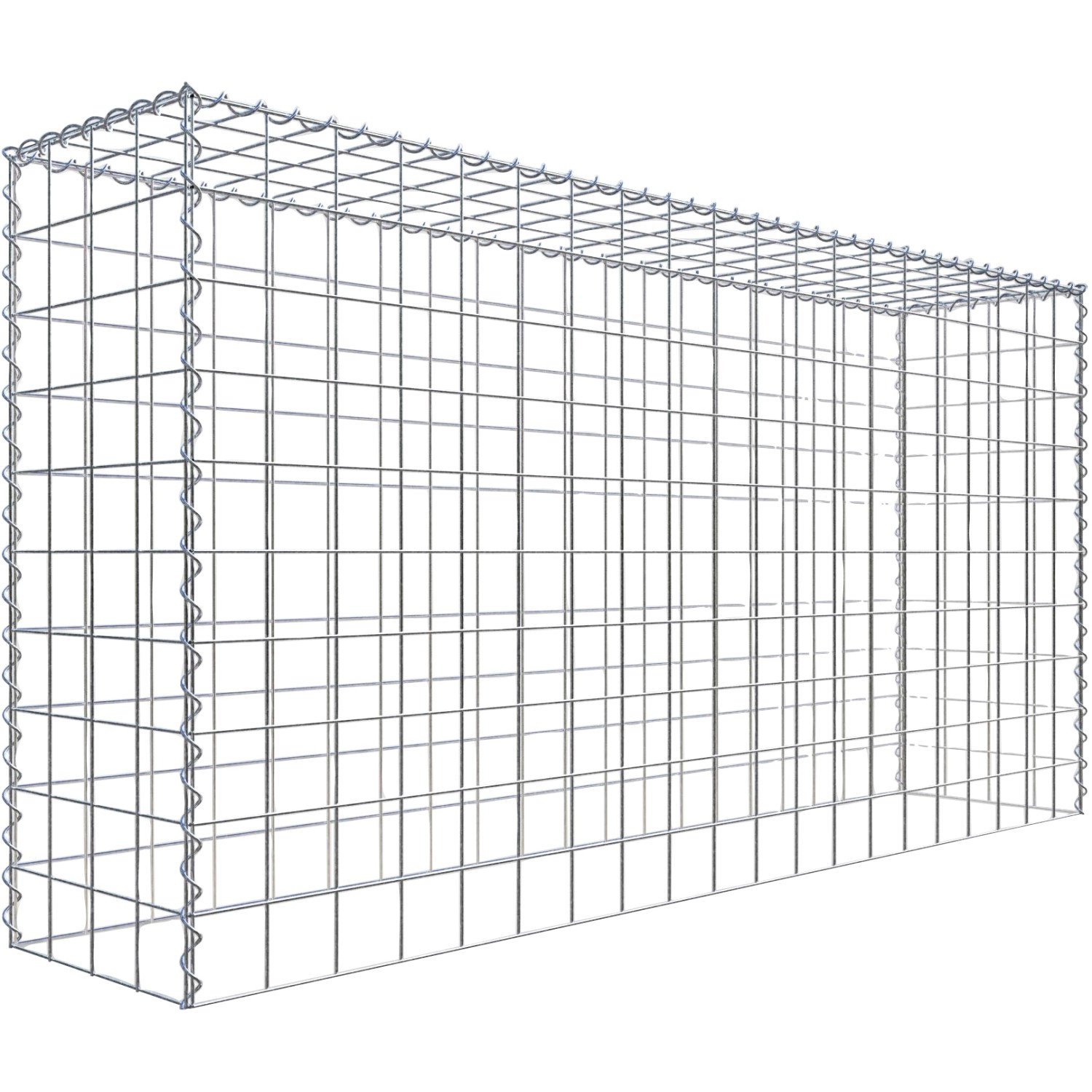 Gabiona Gabione-Anbaukorb Typ 3 100 x 200 x 40 cm Maschenw 10 x 10 cm