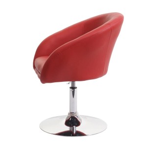 CHEFGASTRO Esszimmerstuhl Gepolstert 90x59x60cm Sitzhöhe 45cm Drehbar Höhenverstellbar Kunstleder Rot