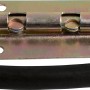 Gelb verzinkter Kistengriff (130x45mm) mit schwarzem Griffstück für bequemes Tragen.