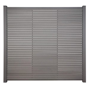 GartenLand WPC Zaun Set Air Gap, 180x180 cm, schiefergrau. Sichtschutz Steckzaun für Garten und Terrasse.