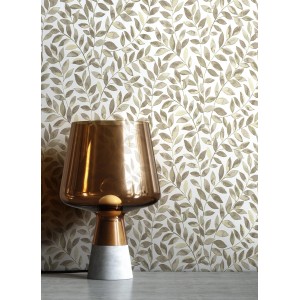 Newroom Vliestapete Ambra Braun Blätter Natur Strukturiert FSC®