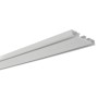 Weiße, 2-läufige Gardinia Aluminium-Vorhangschiene, 150 cm lang.