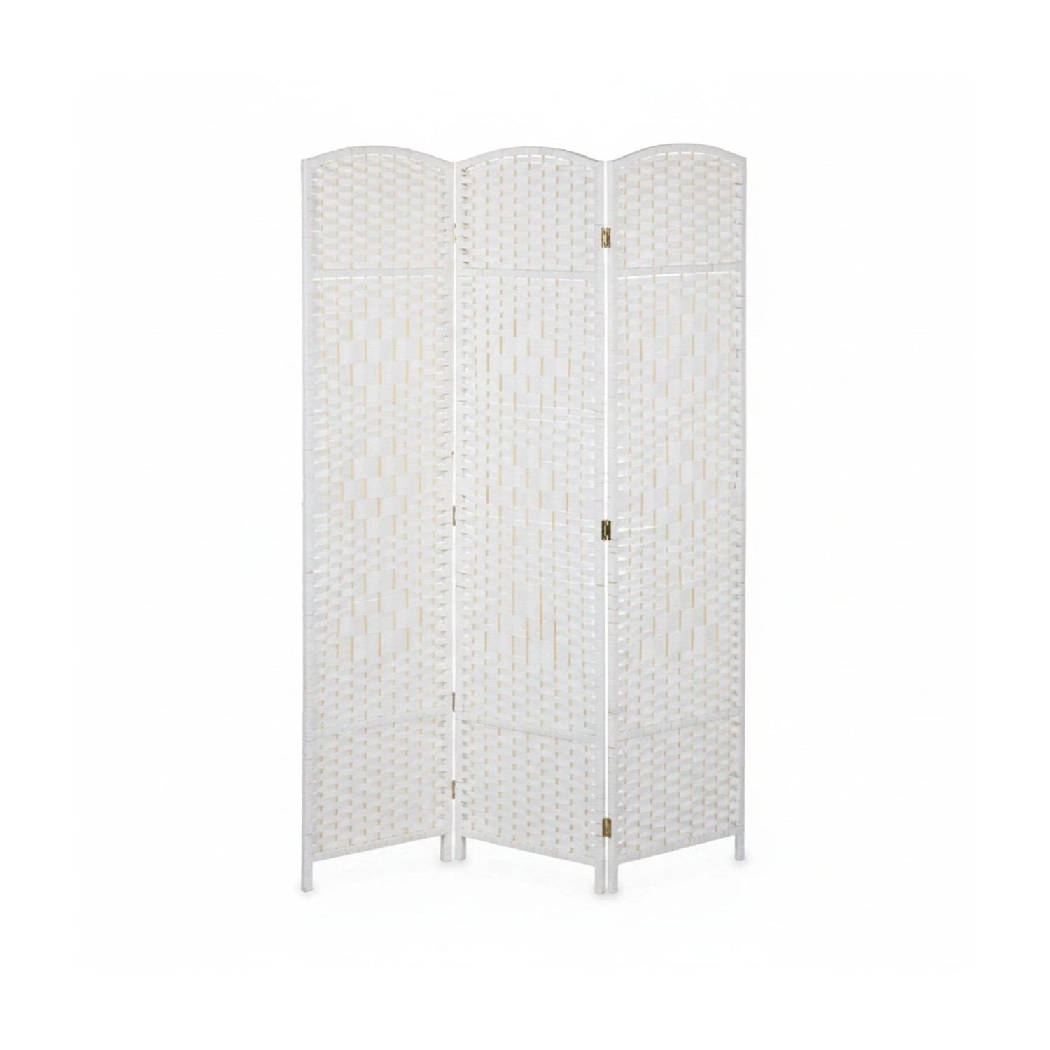Relaxdays Paravent Holz Weiß 3-teilig Faltbar 170 cm x 120 cm x 2 cm 3,2 kg