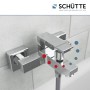 Schütte Wannenfüllarmatur Tokyo II Chrom, elegante Badarmatur für die Wandmontage.