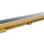 ACO Entwässerungsrinne Standardline, 1 m, Polymerbeton mit Stegrost aus Stahl, für Hof und Einfahrt.