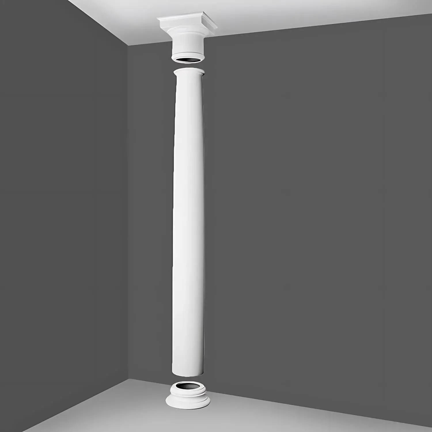 Orac Decor KD2H LUXXUS Halbsäulen Set Wand-Stuck-Säule antike Rundform | 2,88 m
