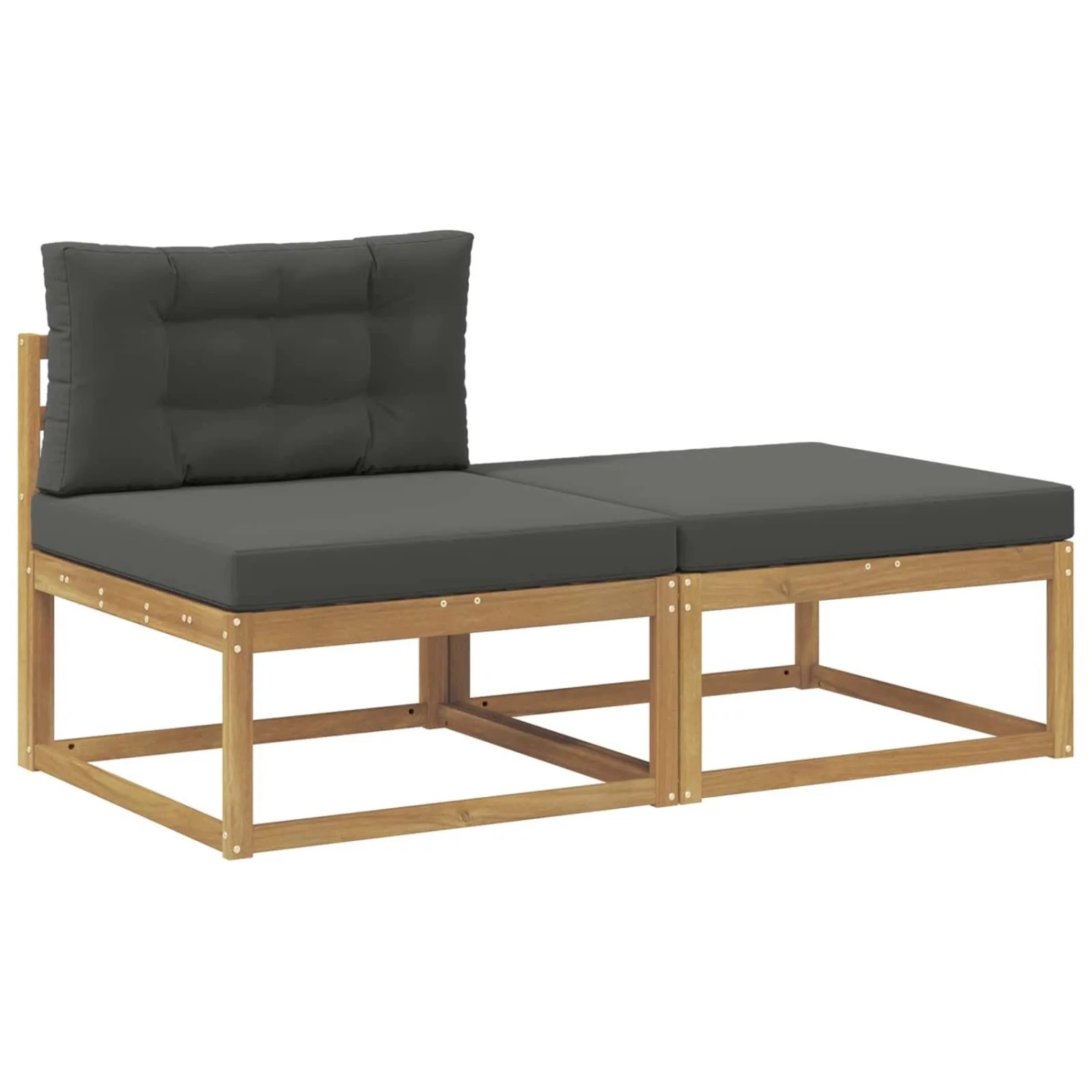 vidaXL 2 Stück Outdoor-Fußhocker Polyester Weiß 901553
