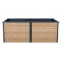 Westmann Hochbeet Primus-Multi, 2x1m, Anthrazit/Holzoptik. Metall-Hochbeet mit Schneckenkante.
