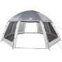 vidaXL Poolzelt mit Abnehmbarem Überzelt Netzwänden Grau 510x510cm 4100636_6