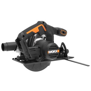 Worx Akku-Handkreissäge WX526.9 Solo, 165-mm-Sägeblatt, ergonomisches Design.