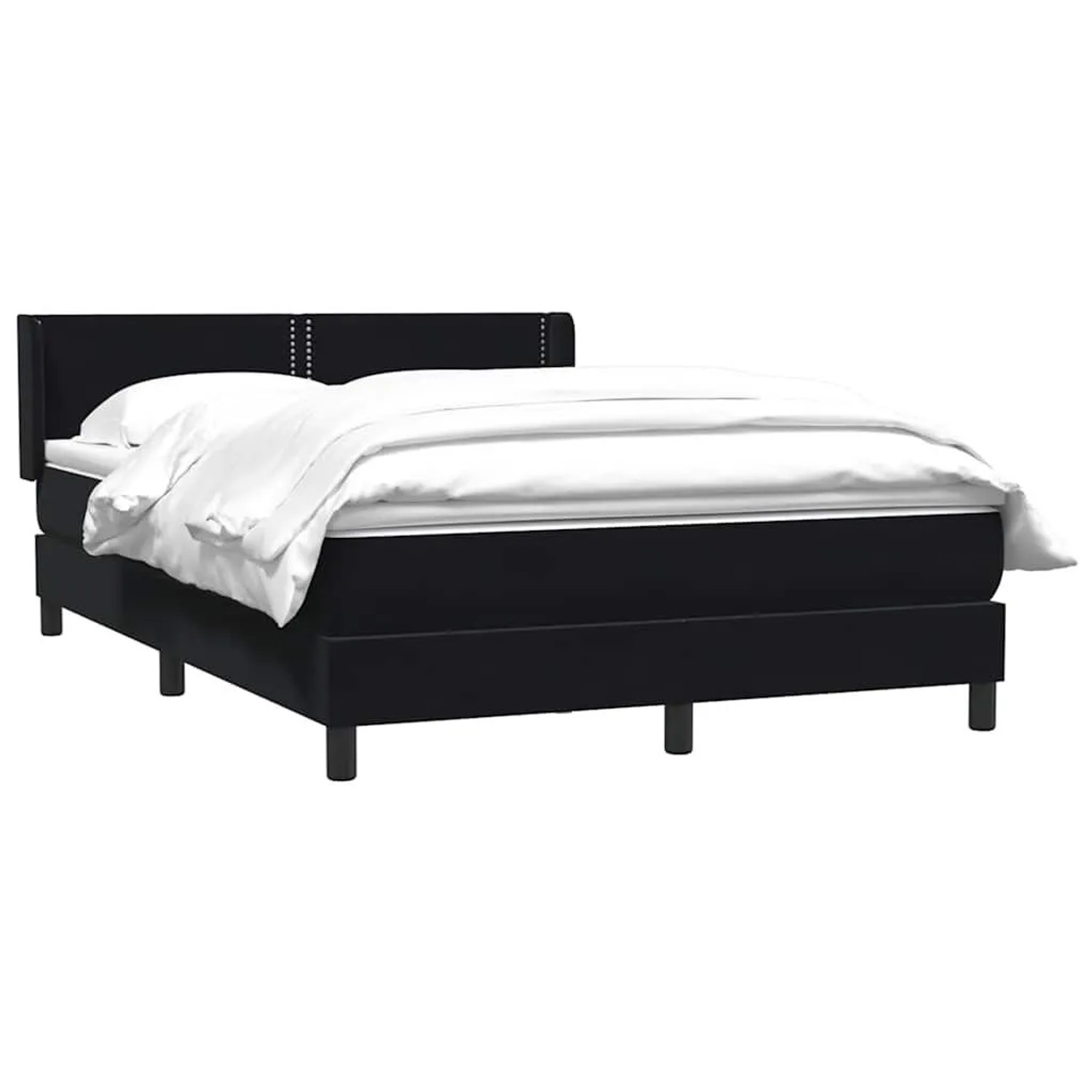 vidaXL Boxspringbett mit Matratze Schwarz 160x210 cm Samt 3318035 günstig online kaufen
