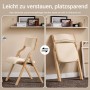 SoBuy 2er Set Esszimmerstuhl Klappstuhl Küchenstuhl Polsterstuhl mit Lehne Beige FST40-Wx2_3