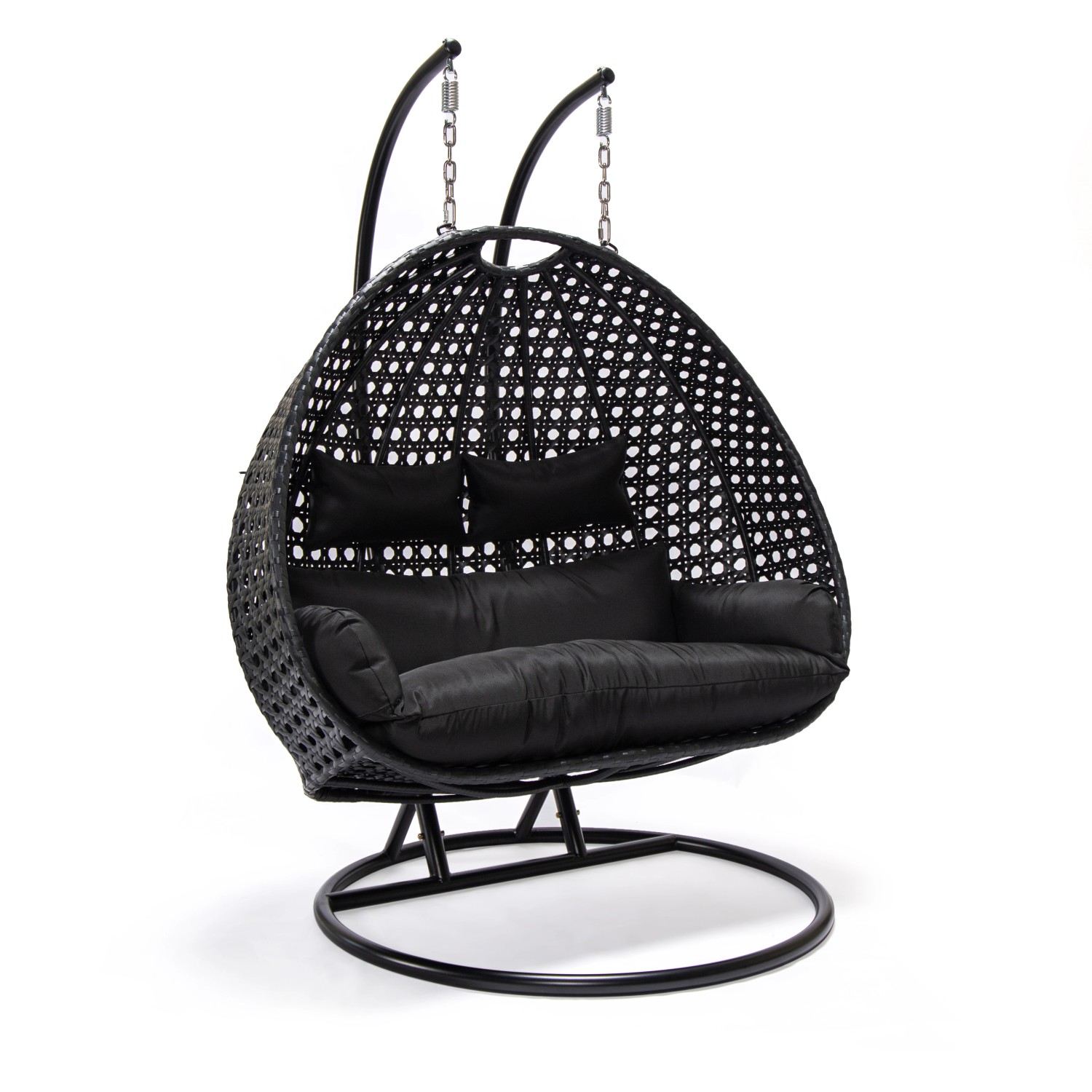 Home Deluxe Hängesessel Twin Polyrattan Schwarz bei OBI