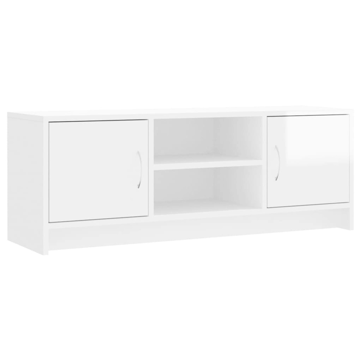 vidaXL TV-Schrank Hochglanz-Weiß 102x30x37,5 cm Holzwerkstoff 823255
